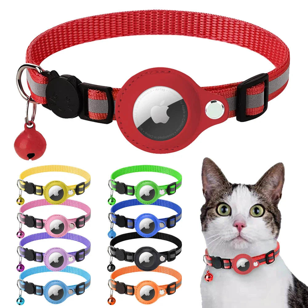 Airtag Case Collar for Cats with Protective Case for anti Lost Locator Tracker Dog Accessories Reflective Pet Collars