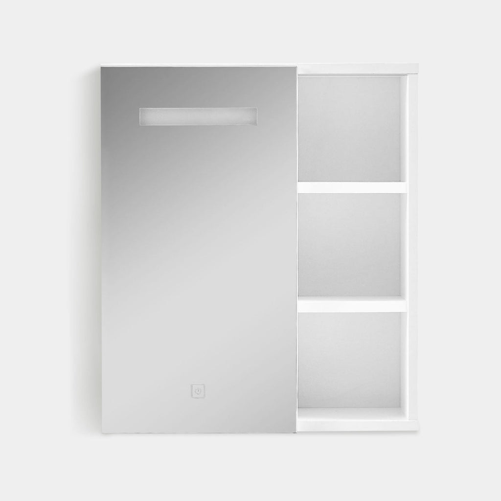 Othello Bathroom Mirror Cabinet with Lights[1 Door+3 Shelves]