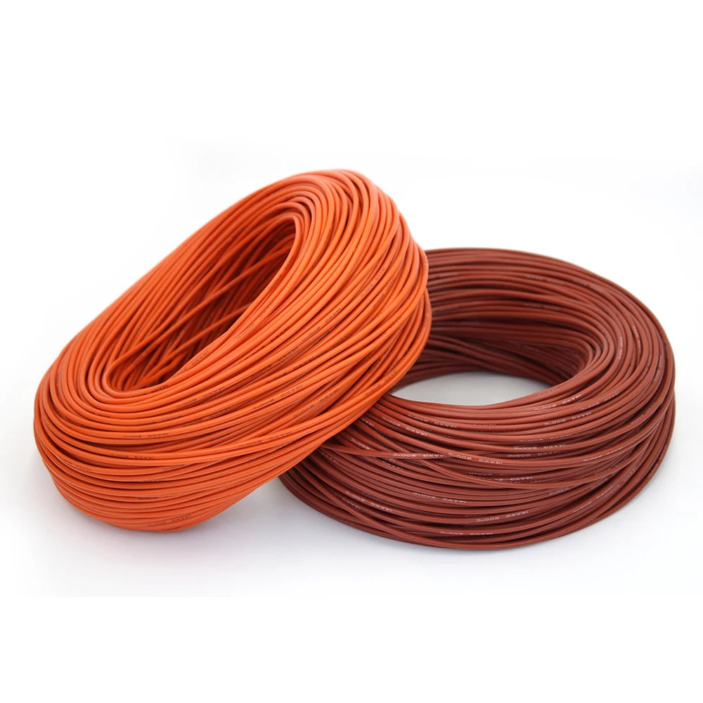 Heat-Resistant Silicone Wire12Awg 13 14 15 16Awg 17 18 20 22 24 26 28 30 AWG High Temperature 200 ° Cold-Resistant -60 °